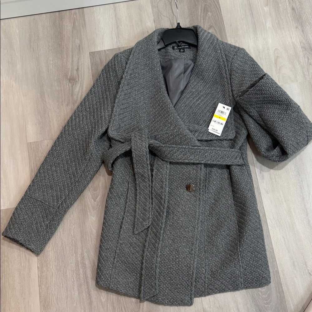 INC International Concepts Gray Teddy Jacket